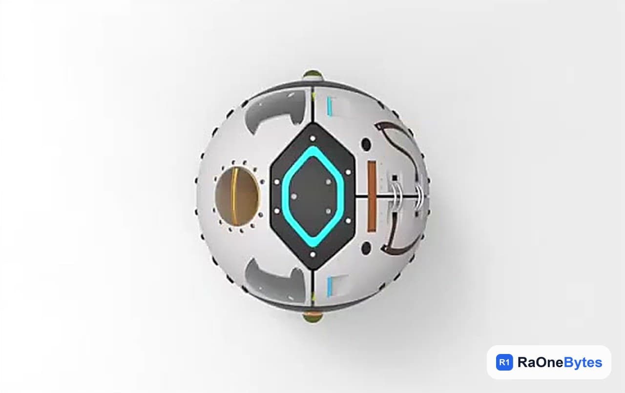 CAD render of the spherical Hero movie prop