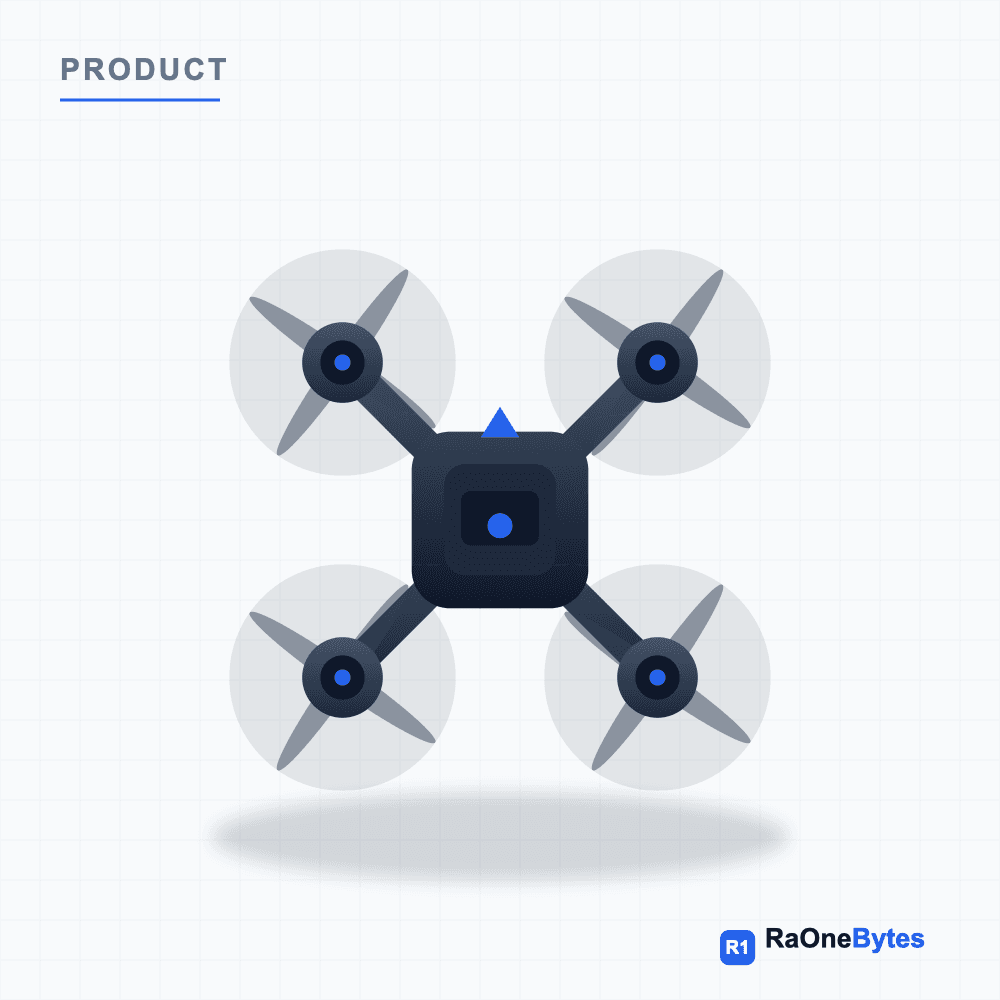 Final assembled quadcopter UAV
