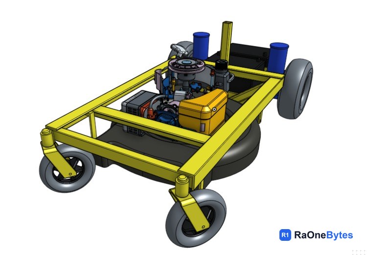 CAD model of the autonomous robot platform chassis